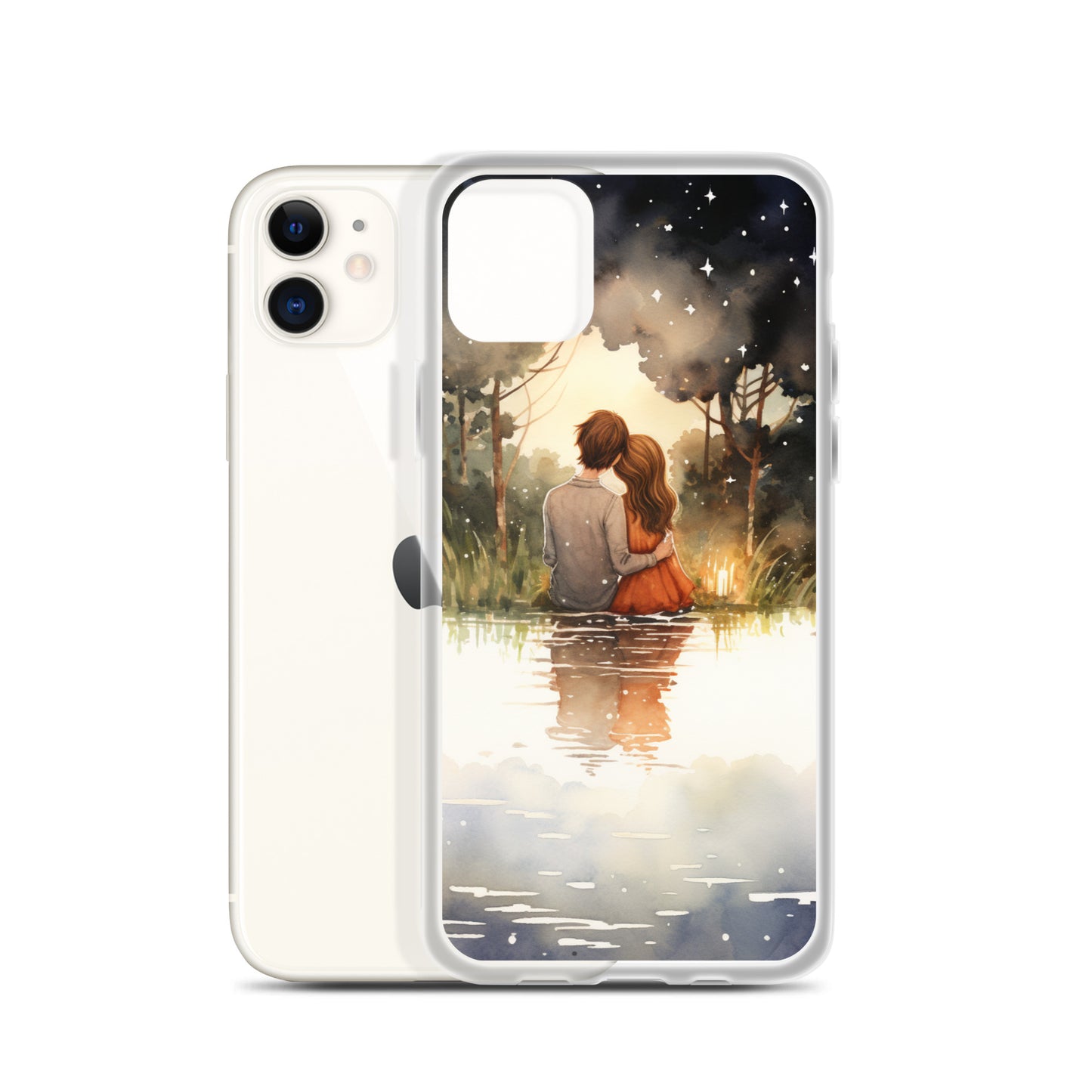 Water Colour Couple Phone Case for iPhone®