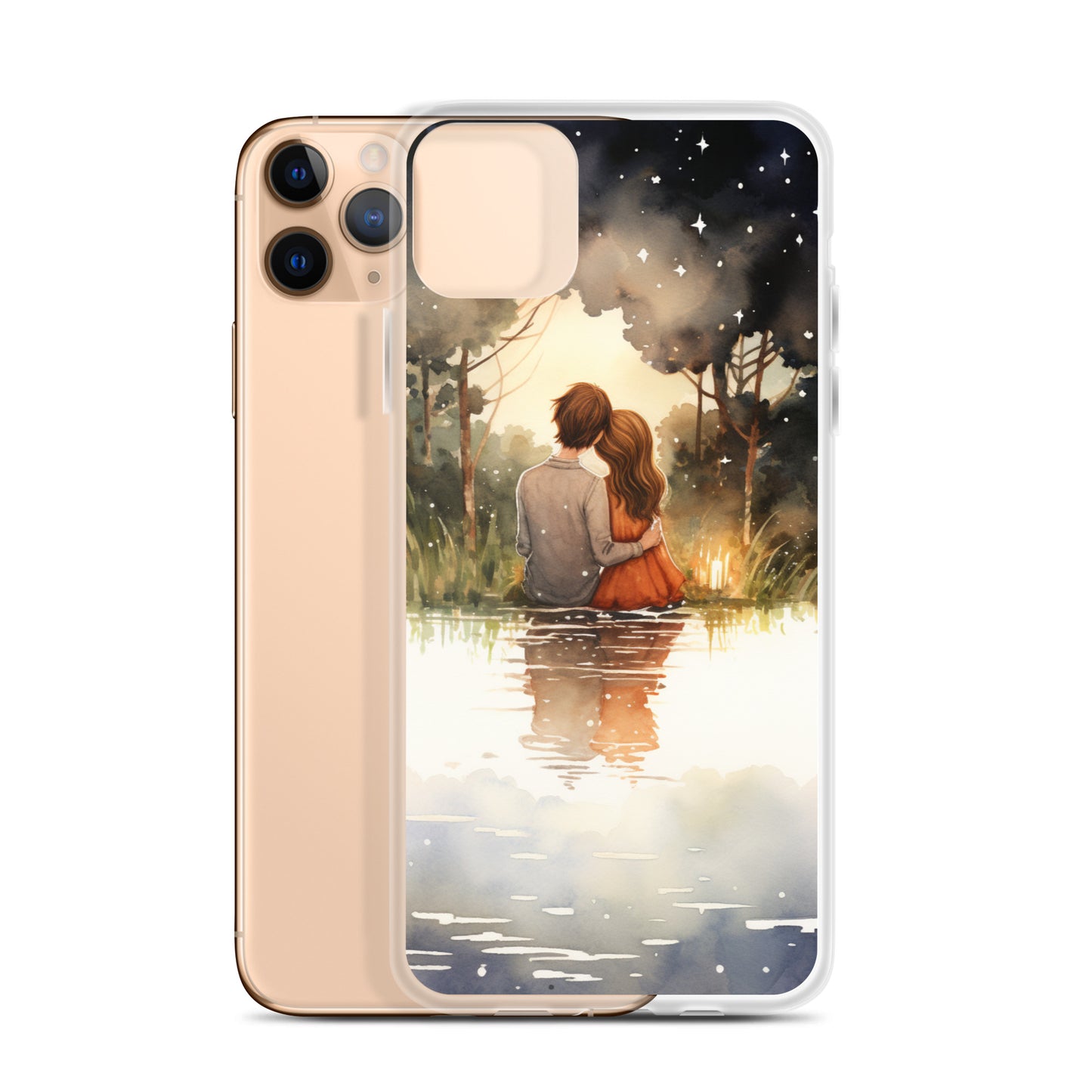 Water Colour Couple Phone Case for iPhone®