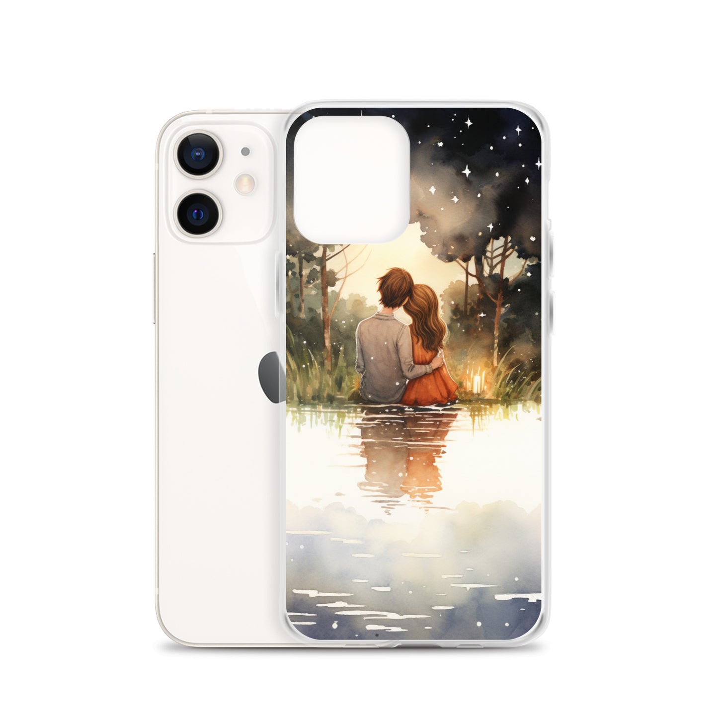 Water Colour Couple Phone Case for iPhone®