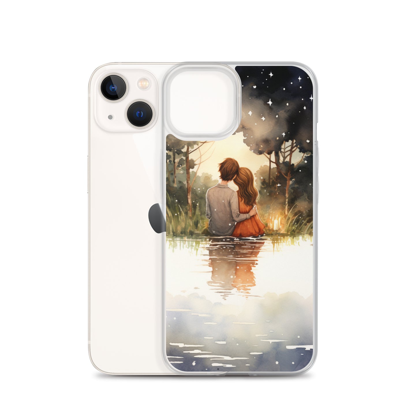 Water Colour Couple Phone Case for iPhone®