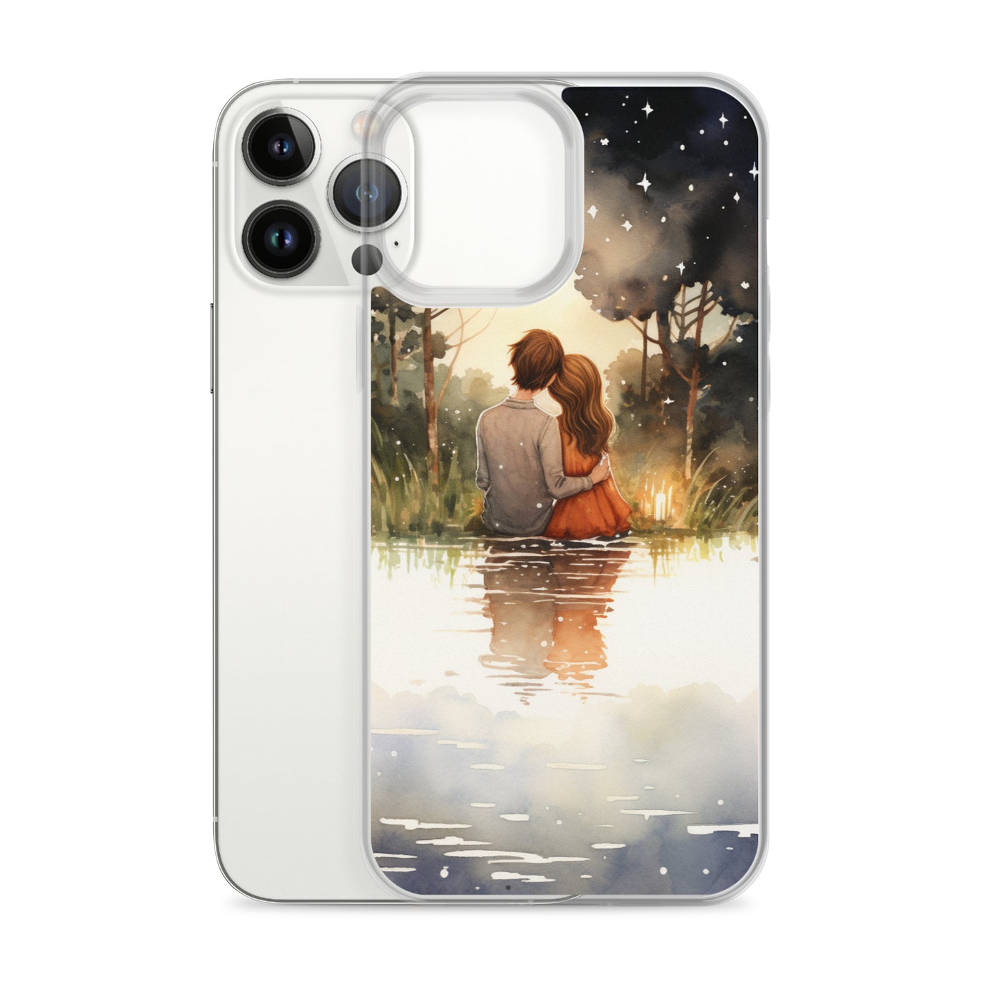 Water Colour Couple Phone Case for iPhone®