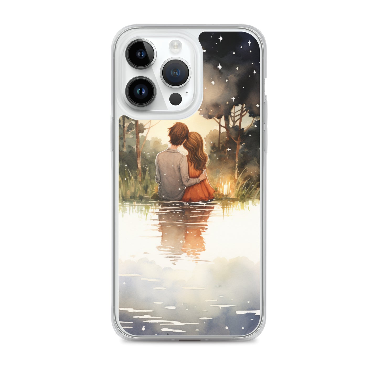 Water Colour Couple Phone Case for iPhone®