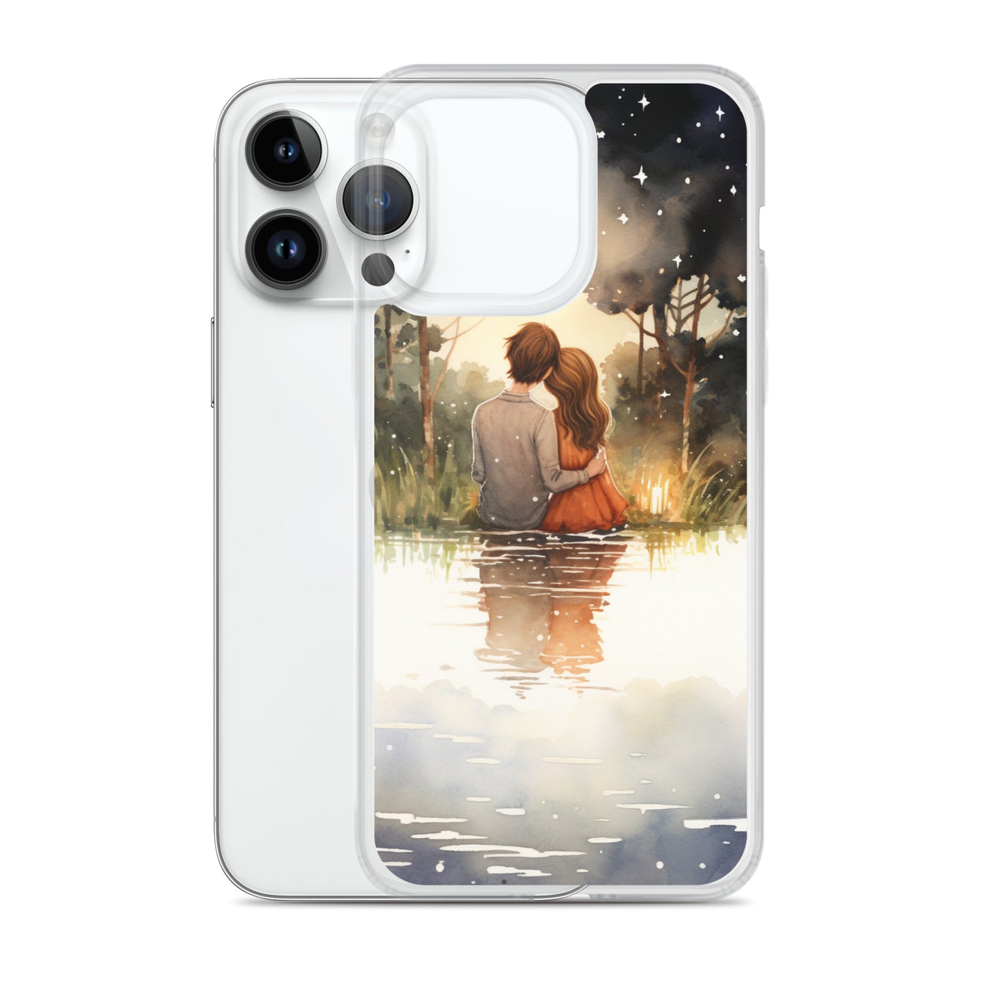 Water Colour Couple Phone Case for iPhone®