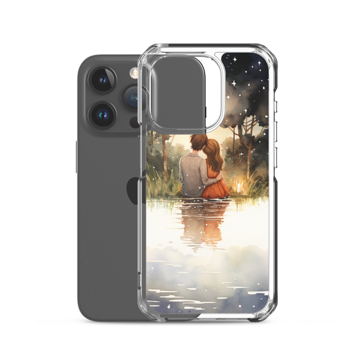 Water Colour Couple Phone Case for iPhone®