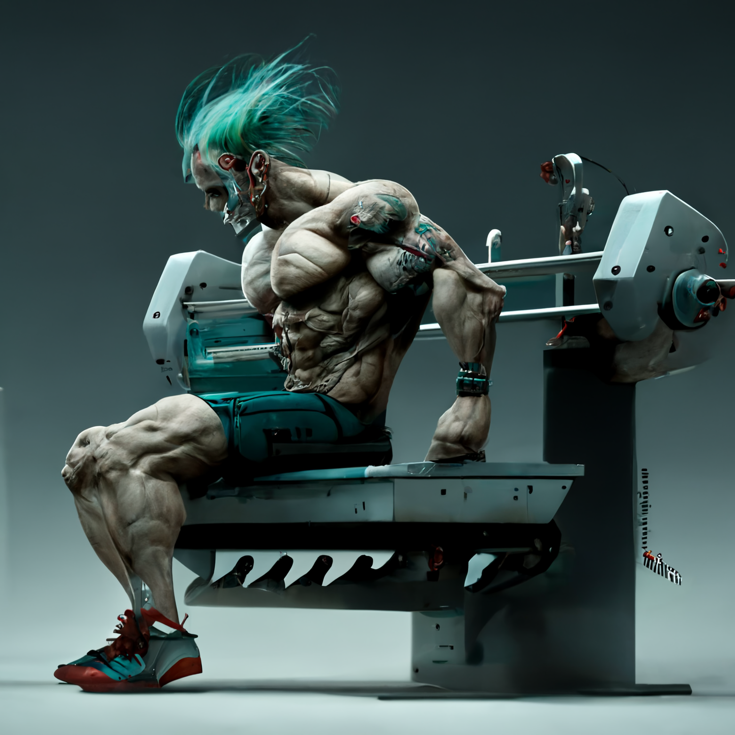 Furturistic Body Builder Gaming Mouse Pad