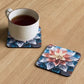 Vibrant Flower Cork-Back Coaster