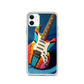Abstract Guitar Phone Case for iPhone (All Models) — iPhone 11 case mockup, on phone
