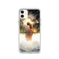 Water Colour Couple Phone Case for iPhone® — iPhone 11 case mockup, on phone