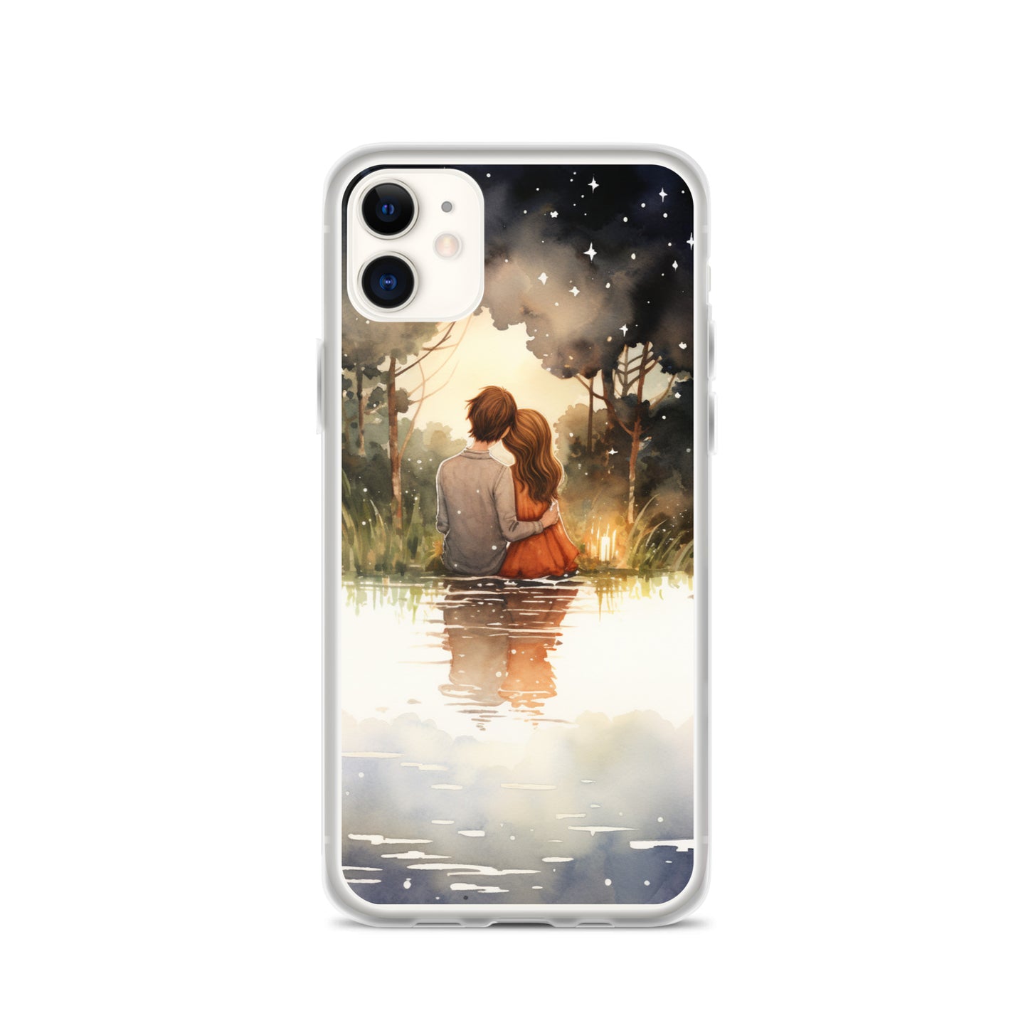 Water Colour Couple Phone Case for iPhone®