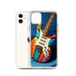 Abstract Guitar Phone Case for iPhone (All Models) — iPhone 11 case mockup, with phone