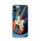 Abstract Guitar Phone Case for iPhone (All Models) — iPhone 11 Pro case mockup, on phone