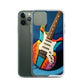 Abstract Guitar Phone Case for iPhone (All Models) — iPhone 11 Pro case mockup, with phone