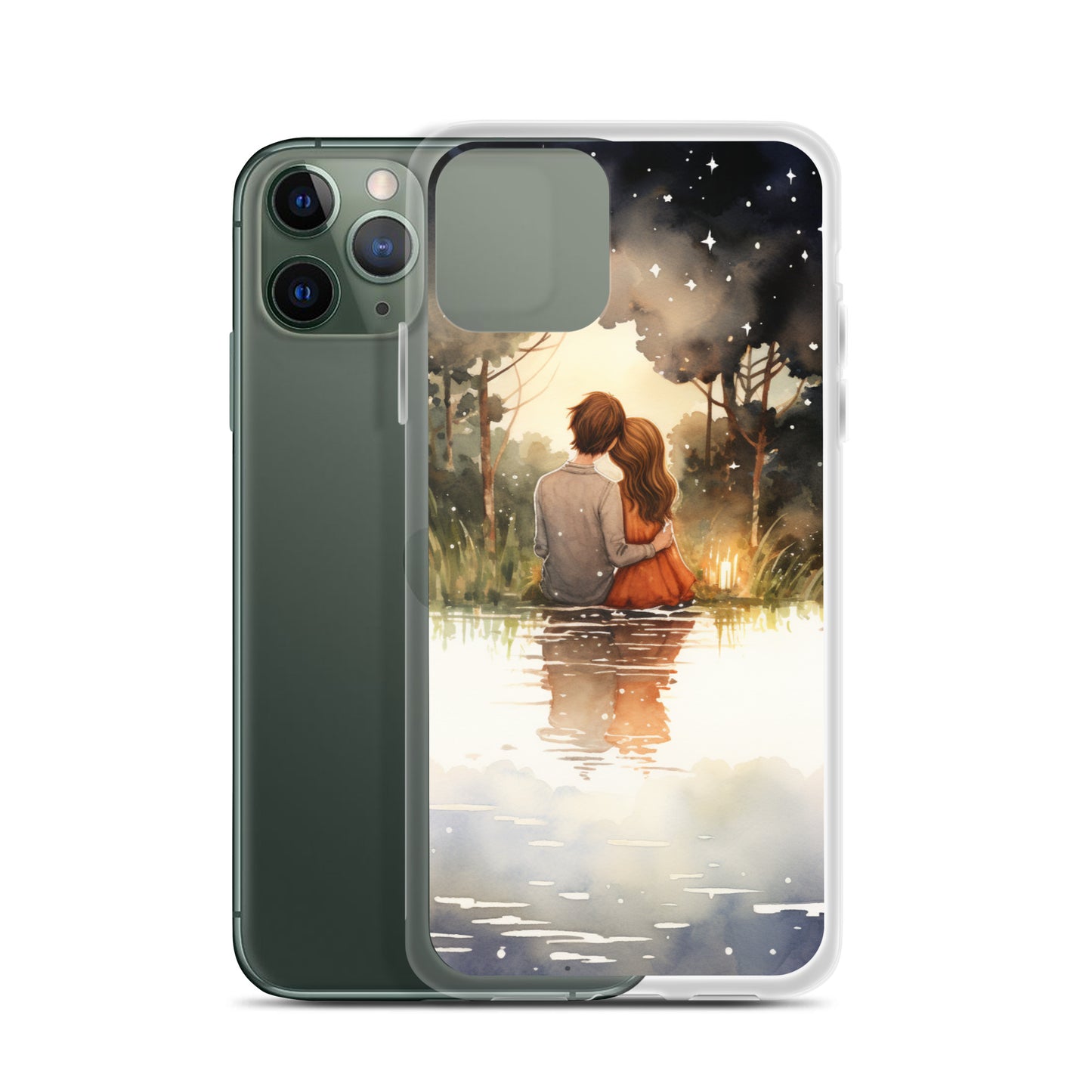 Water Colour Couple Phone Case for iPhone®