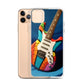 Abstract Guitar Phone Case for iPhone (All Models) — iPhone 11 Pro Max case mockup, with phone