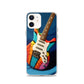 Abstract Guitar Phone Case for iPhone (All Models) — iPhone 12 case mockup, on phone