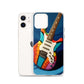 Abstract Guitar Phone Case for iPhone (All Models) — iPhone 12 case mockup, with phone