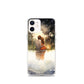 Water Colour Couple Phone Case for iPhone® — iPhone 12 mini case mockup, on phone