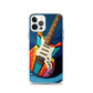 Abstract Guitar Phone Case for iPhone (All Models) — iPhone 12 Pro case mockup, on phone