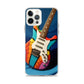 Abstract Guitar Phone Case for iPhone (All Models) — iPhone 12 Pro Max case mockup, on phone