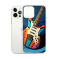 Abstract Guitar Phone Case for iPhone (All Models) — iPhone 12 Pro Max case mockup, with phone