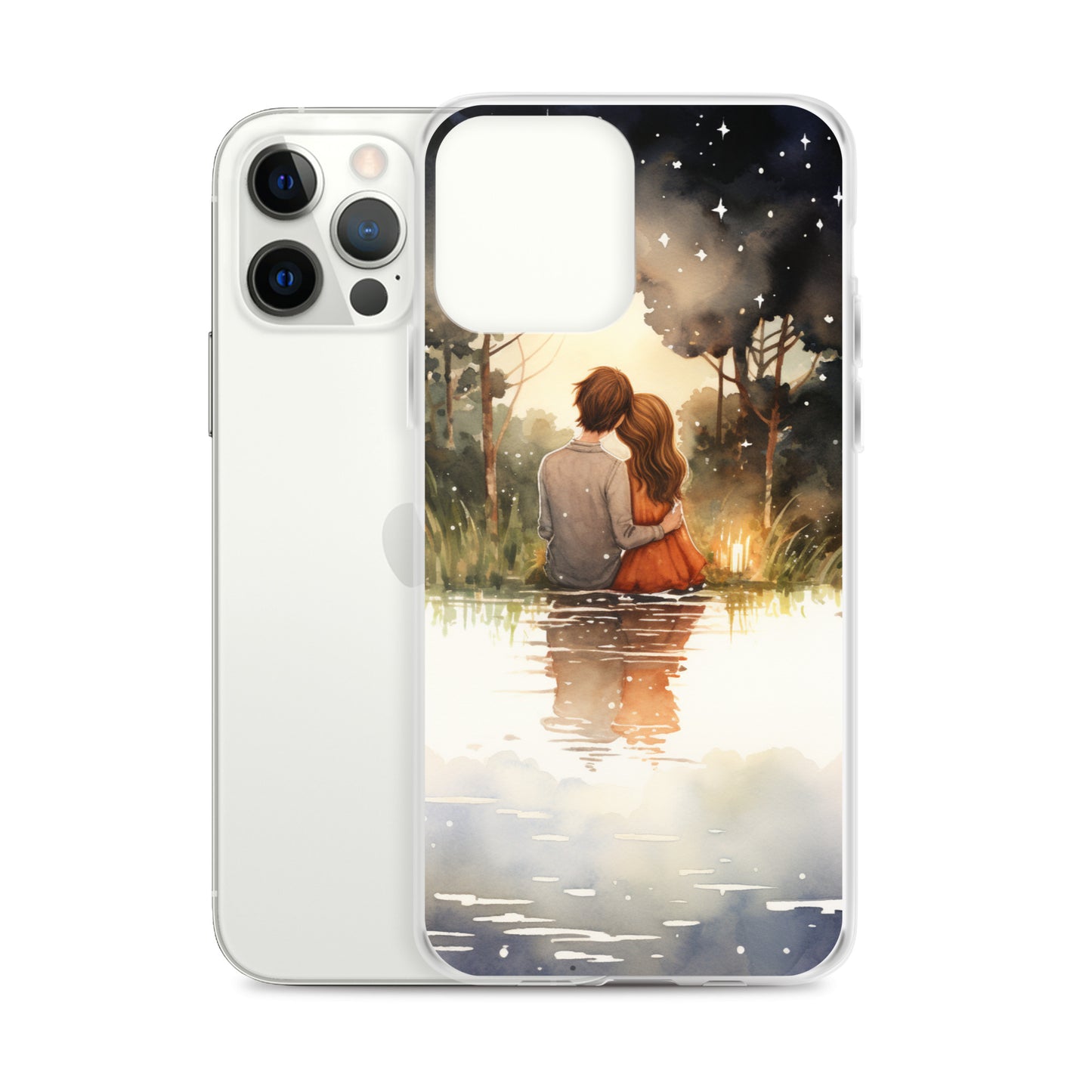 Water Colour Couple Phone Case for iPhone®