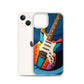 Abstract Guitar Phone Case for iPhone (All Models) — iPhone 13 case mockup, with phone