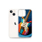 Abstract Guitar Phone Case for iPhone (All Models) — iPhone 13 mini case mockup, with phone