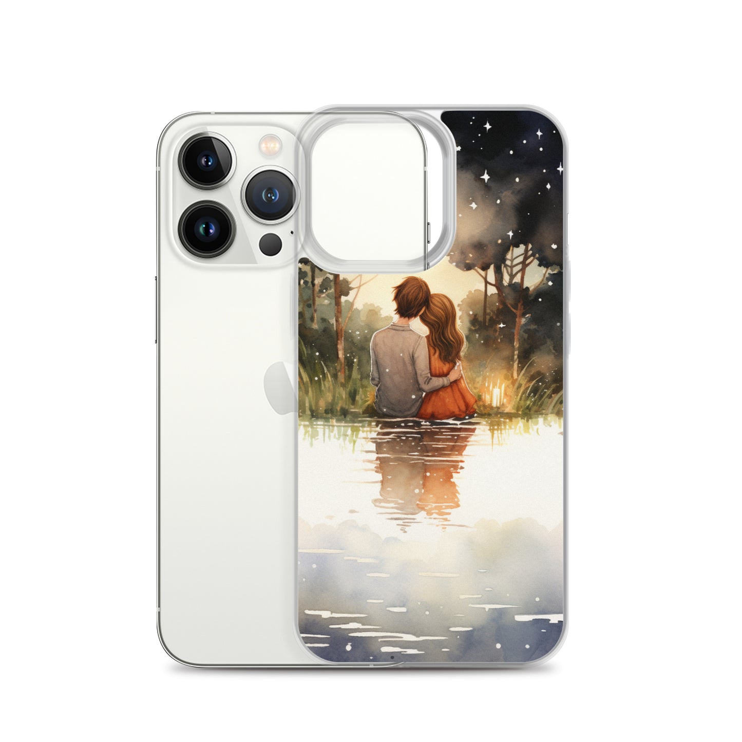 Water Colour Couple Phone Case for iPhone®