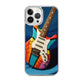 Abstract Guitar Phone Case for iPhone (All Models) — iPhone 13 Pro Max case mockup, on phone