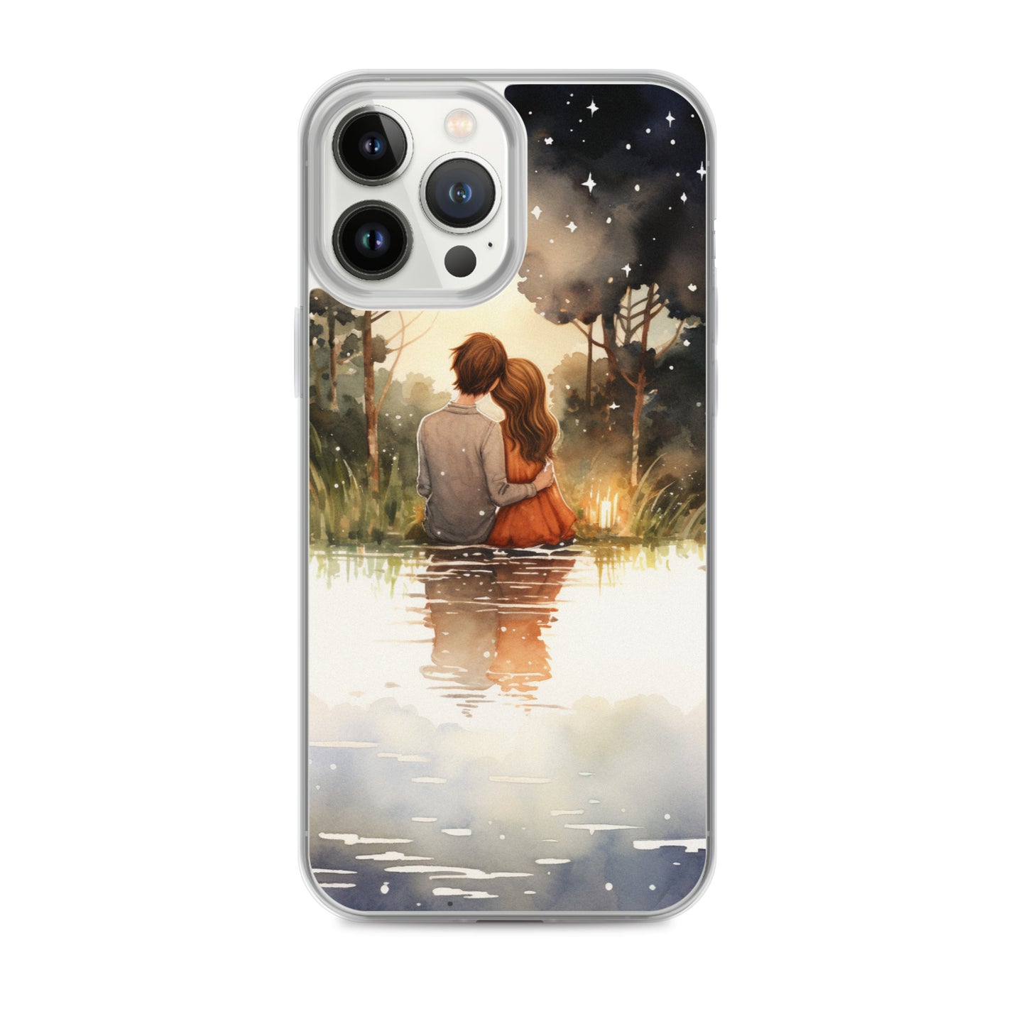 Water Colour Couple Phone Case for iPhone®