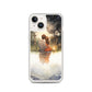 Water Colour Couple Phone Case for iPhone® — iPhone 14 case mockup, on phone