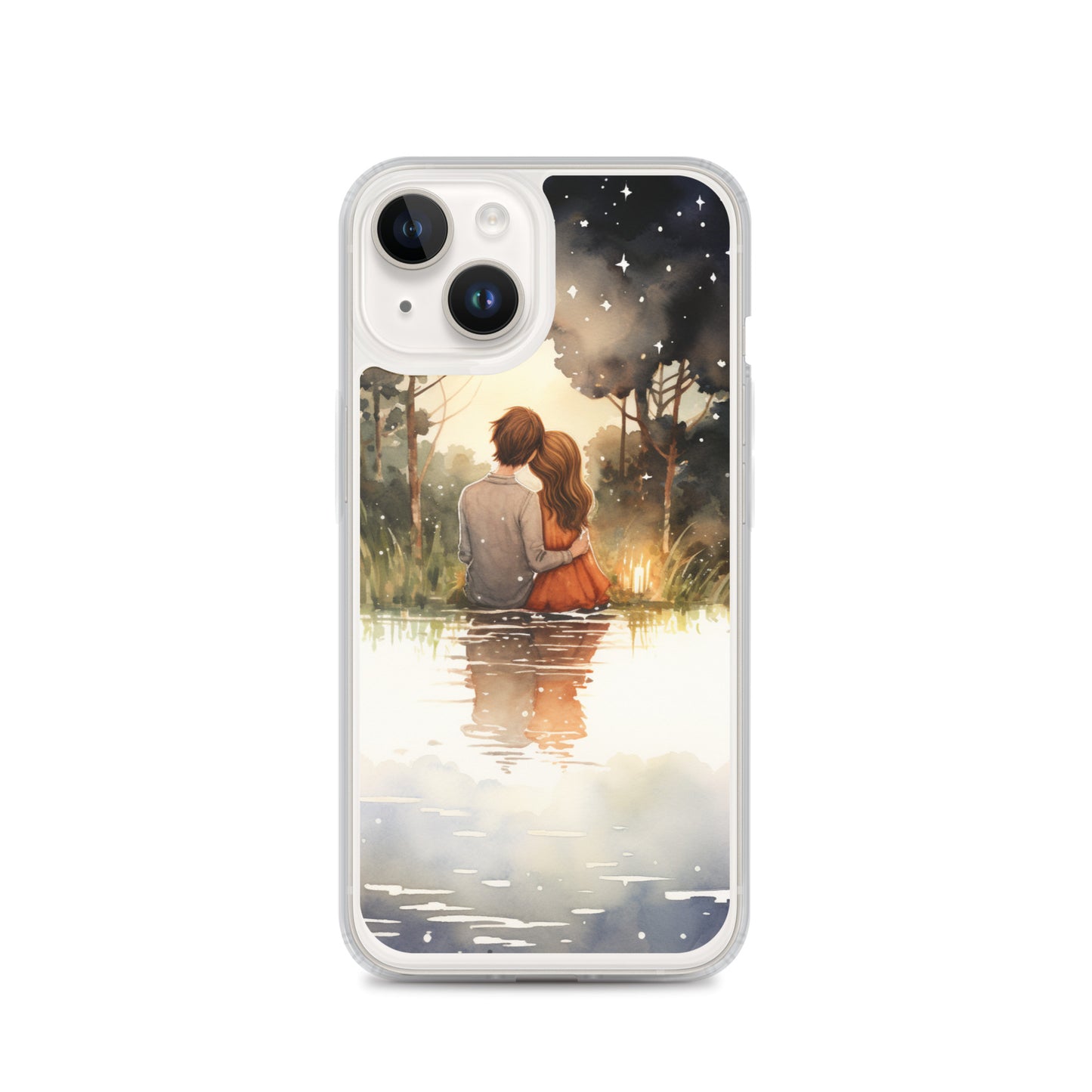 Water Colour Couple Phone Case for iPhone®