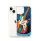 Abstract Guitar Phone Case for iPhone (All Models) — iPhone 14 case mockup, with phone