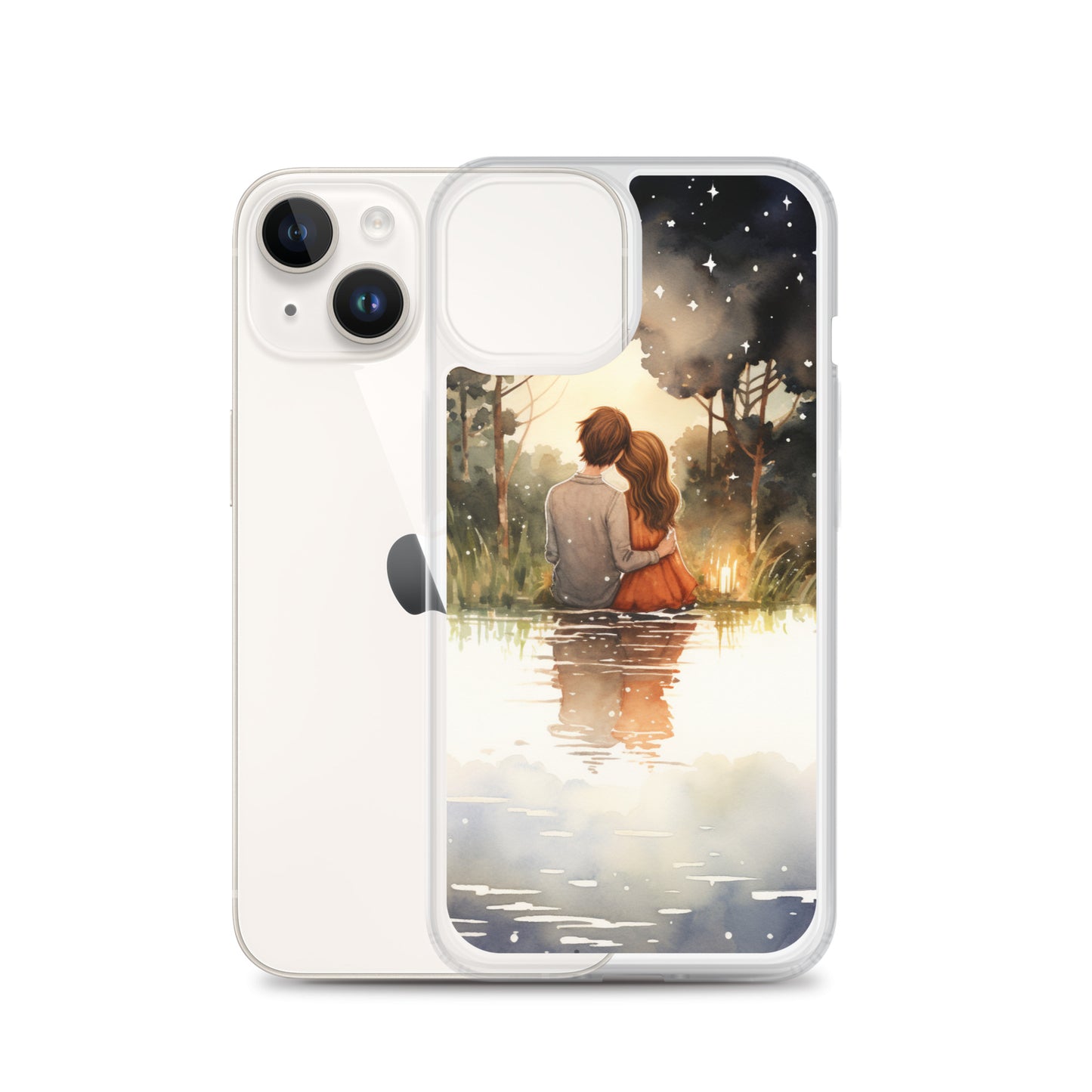 Water Colour Couple Phone Case for iPhone®