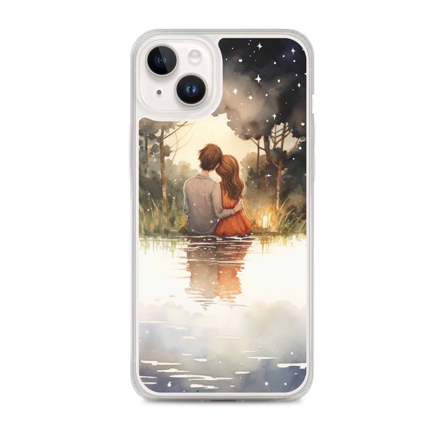 Water Colour Couple Phone Case for iPhone®