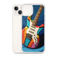 Abstract Guitar Phone Case for iPhone (All Models) — iPhone 14 Plus case mockup, with phone