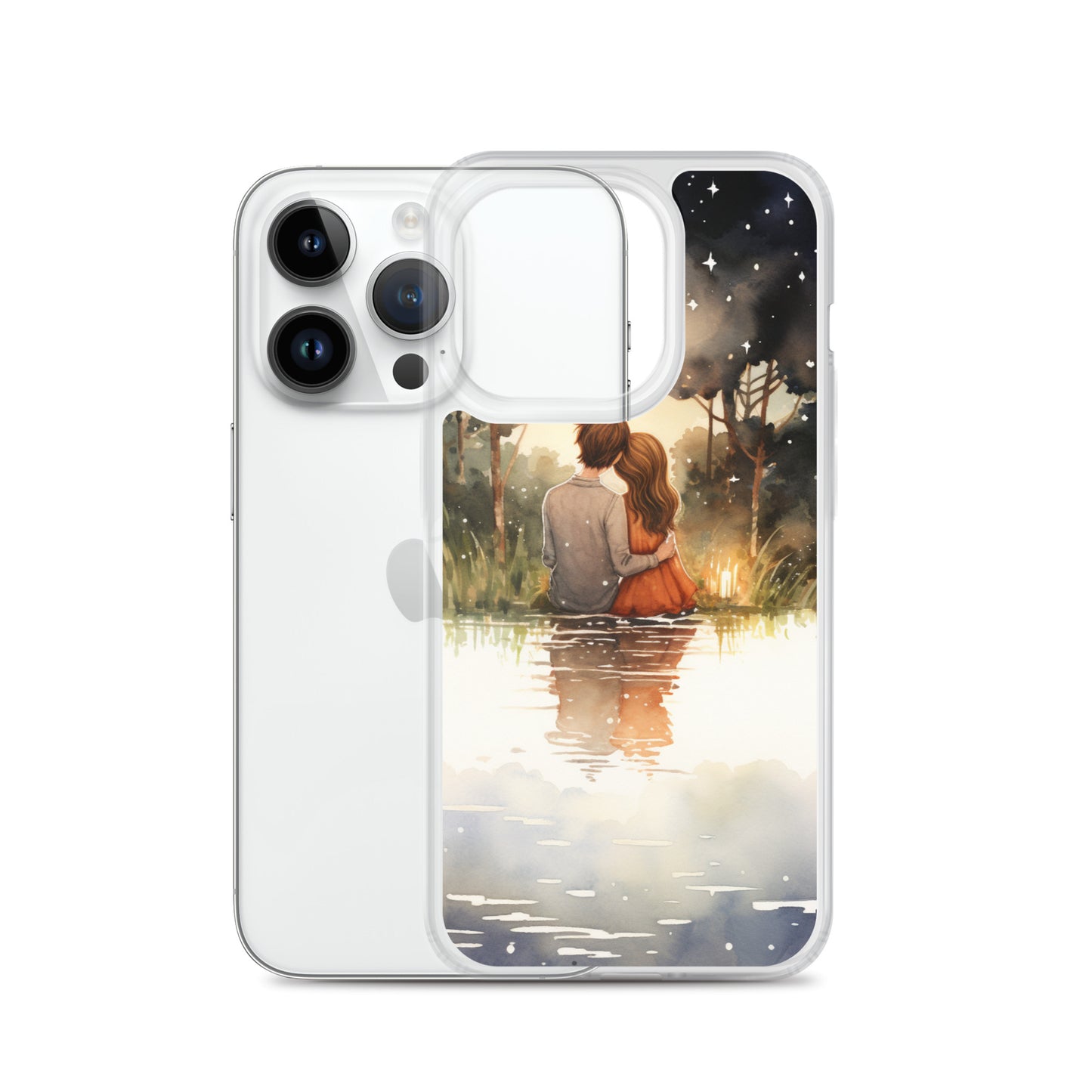 Water Colour Couple Phone Case for iPhone®