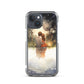 Water Colour Couple Phone Case for iPhone® — iPhone 15 case mockup, on phone