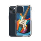 Abstract Guitar Phone Case for iPhone (All Models) — iPhone 15 case mockup, with phone