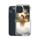 Water Colour Couple Phone Case for iPhone® — iPhone 15 case mockup, with phone