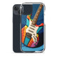 Abstract Guitar Phone Case for iPhone (All Models) — iPhone 15 Plus case mockup, with phone
