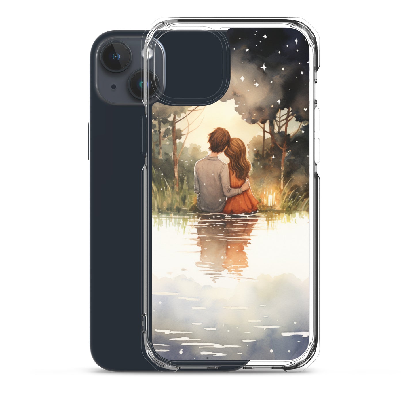 Water Colour Couple Phone Case for iPhone®