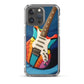 Abstract Guitar Phone Case for iPhone (All Models) — iPhone 15 Pro Max case mockup, on phone