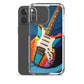 Abstract Guitar Phone Case for iPhone (All Models) — iPhone 15 Pro Max case mockup, with phone