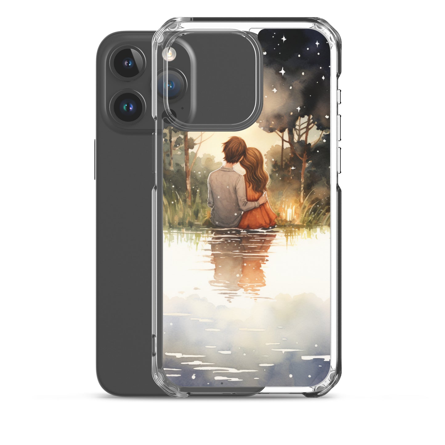 Water Colour Couple Phone Case for iPhone®