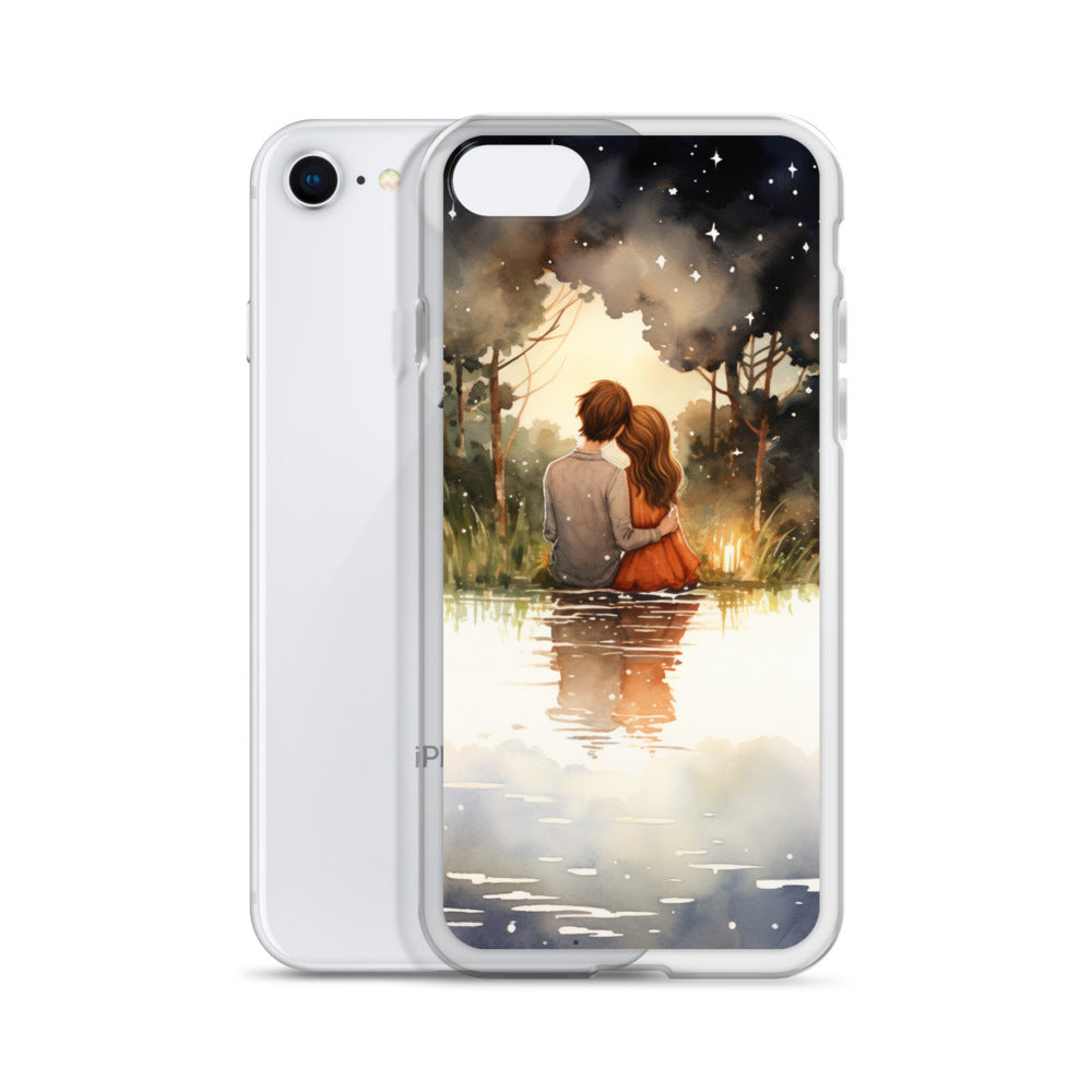 Water Colour Couple Phone Case for iPhone®