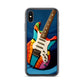 Abstract Guitar Phone Case for iPhone (All Models) — iPhone X / XS case mockup, on phone