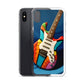 Abstract Guitar Phone Case for iPhone (All Models) — iPhone X / XS case mockup, with phone