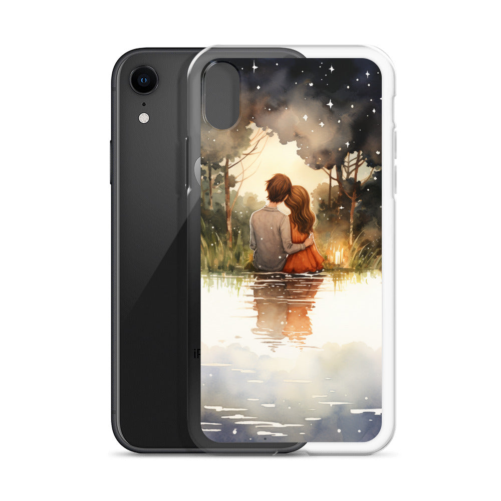 Water Colour Couple Phone Case for iPhone®