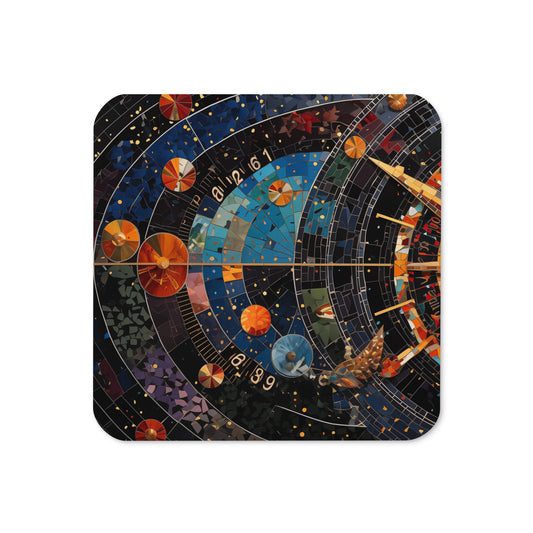 Cosmic Wave Cork-Back Coaster